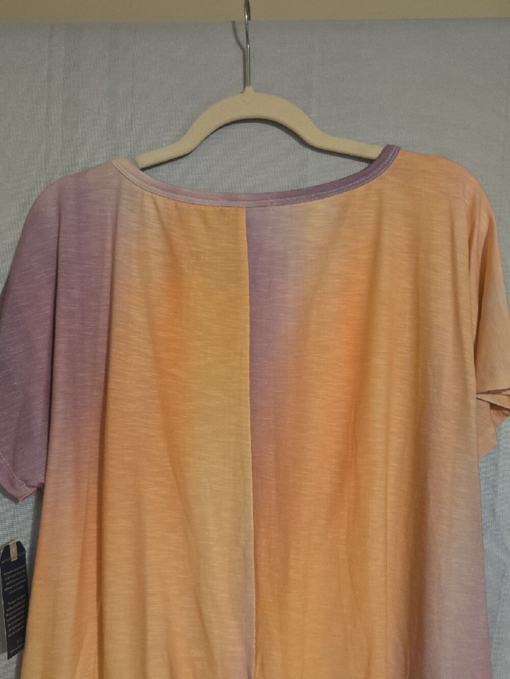 Democracy Womens Knot Front Tee Ombre Size XL NWT - Picture 7 of 10